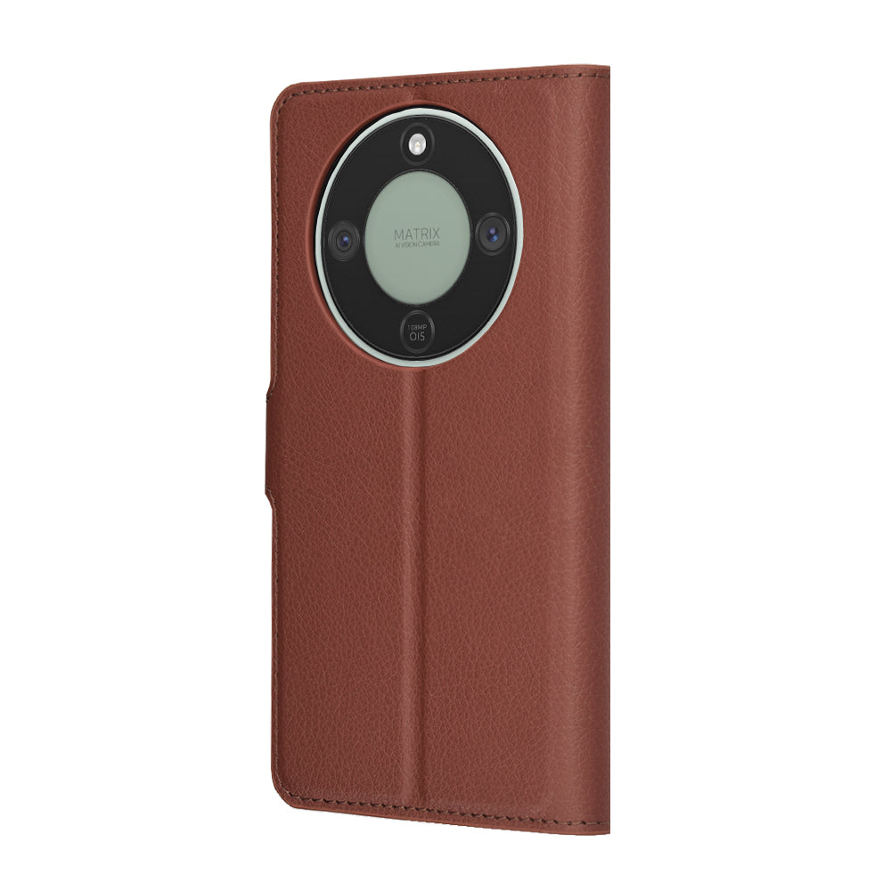 Etui na Honor Magic8 Lite, Techsuit, Leather Folio, Brązowy