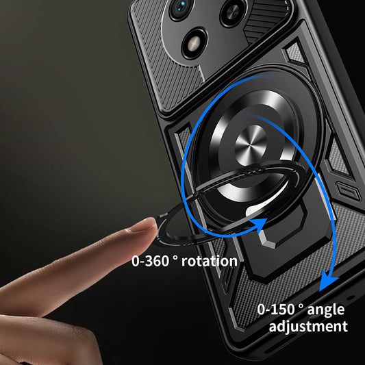 Etui na Honor Magic8 Lite, Techsuit, RuggedCam, Niebieskie