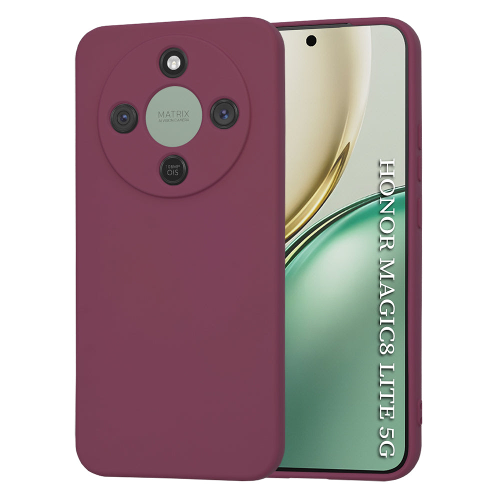 Etui na Honor Magic8 Lite, Techsuit, SoftFlex, Wiśniowy