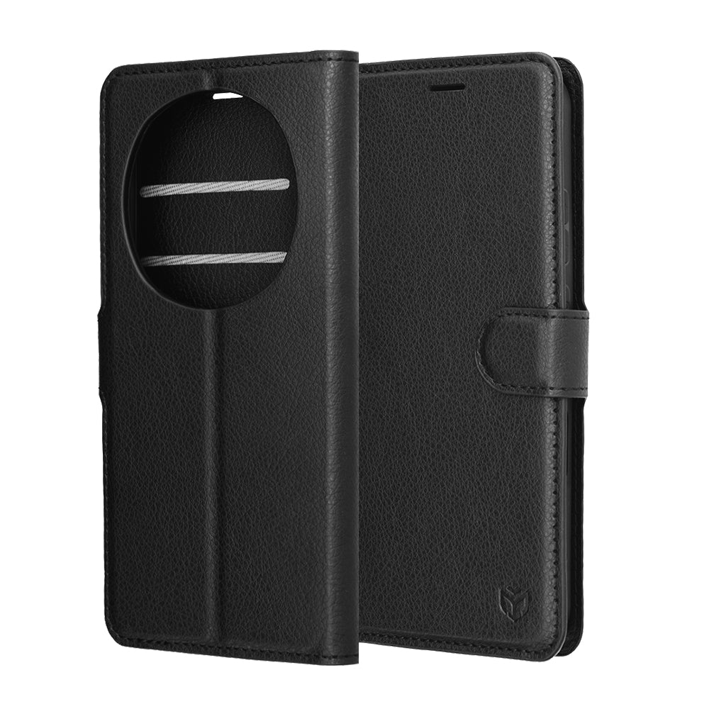 Etui na Honor Magic8 Pro, Techsuit, Leather Folio, czarne