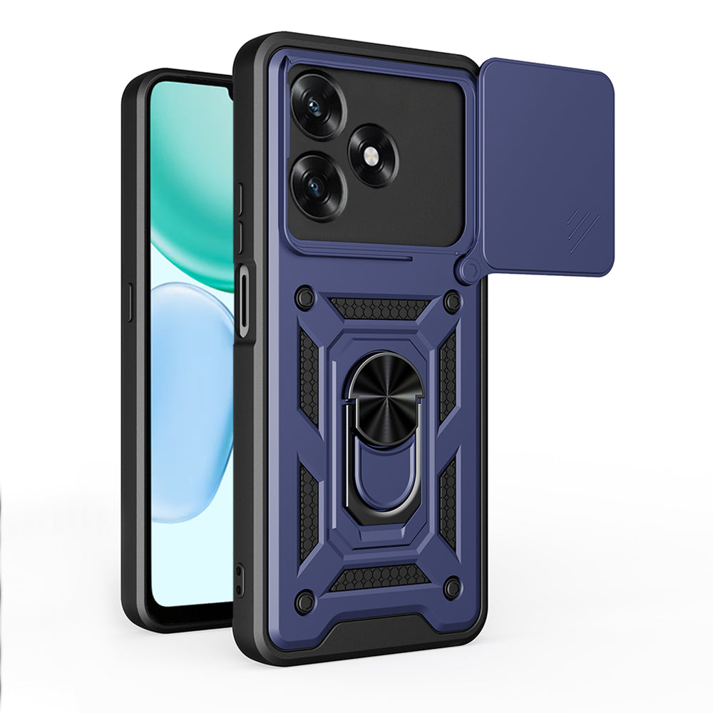 Etui na Honor X5c Plus, Techsuit, CamShield, Niebieskie