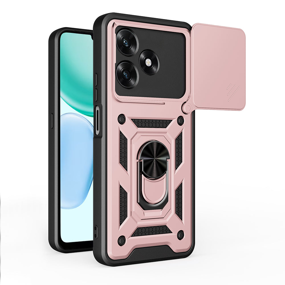 Etui na Honor X5c Plus, Techsuit, CamShield, Różowe Złoto