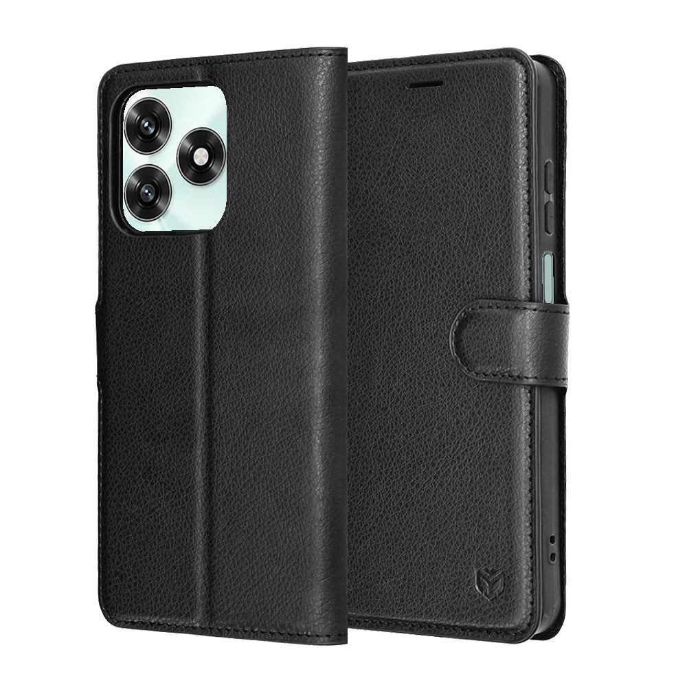 Etui na Honor X5c Plus, Techsuit, Leather Folio, Czarne