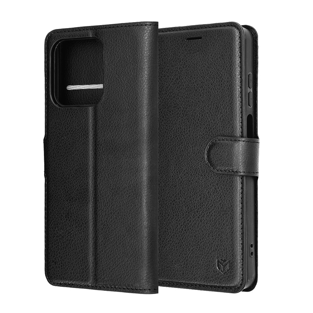 Etui na Honor X5c Plus, Techsuit, Leather Folio, Czarne