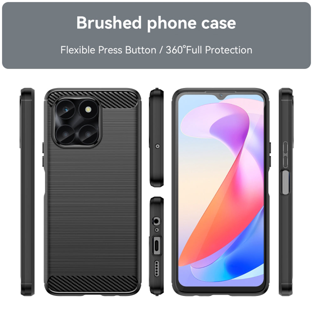 Etui na Honor X6a, Techsuit, Carbon, Czarny