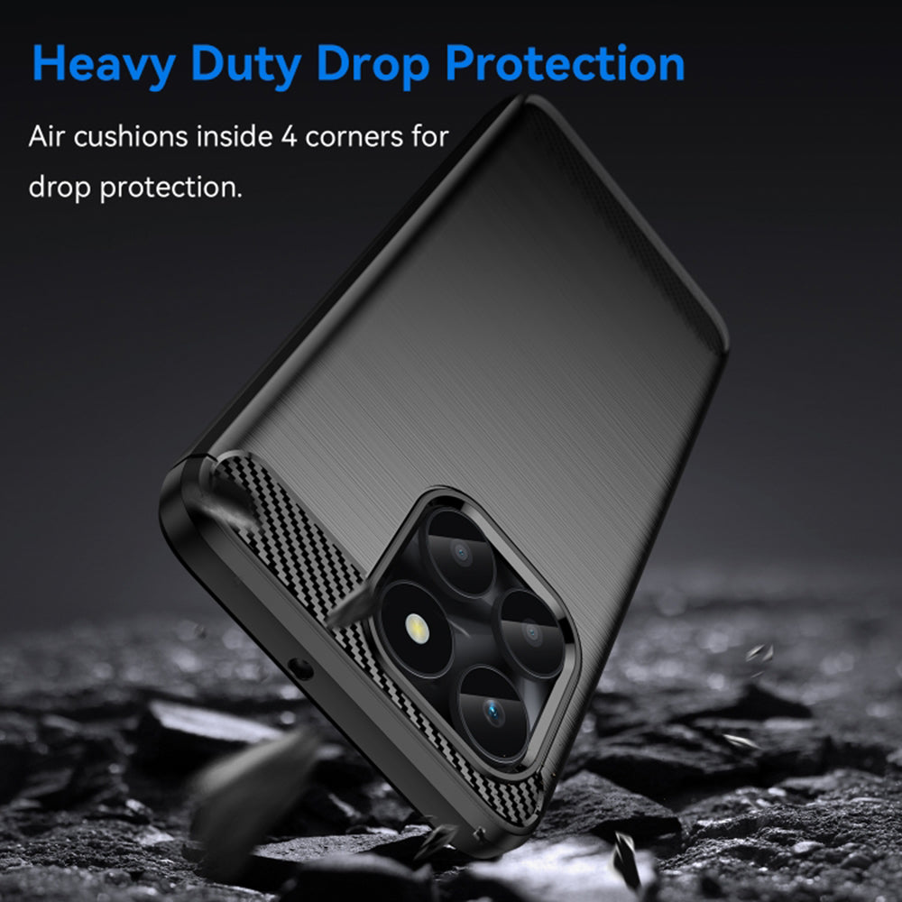 Etui na Honor X6a, Techsuit, Carbon, Czarny