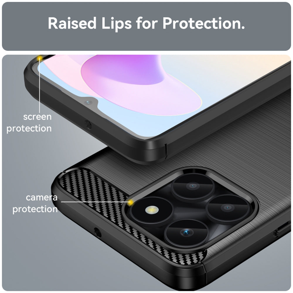 Etui na Honor X6a, Techsuit, Carbon, Czarny