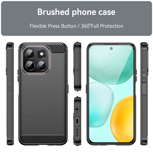 Etui na Honor X6c, Techsuit, Carbon, Czarny