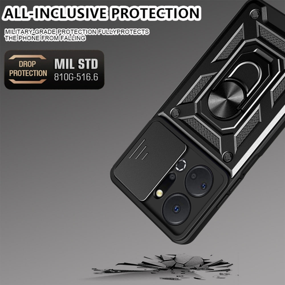 Etui na Honor X7a, Techsuit, CamShield, Niebieskie