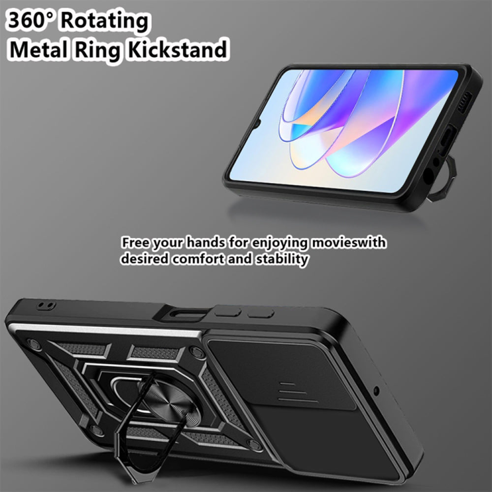 Etui na Honor X7a, Techsuit, CamShield, Niebieskie