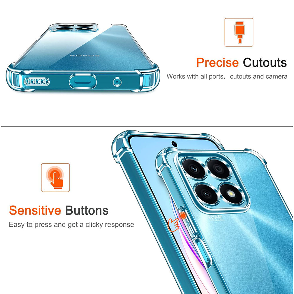 Etui na Honor X8a, Techsuit, Shockproof Clear, Przezroczyste