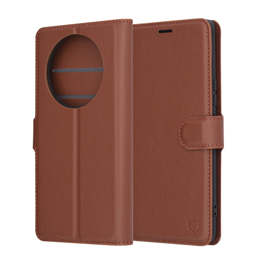 Etui na Honor X9c / Magic7 Lite, Techsuit, Leather Folio, Brązowe