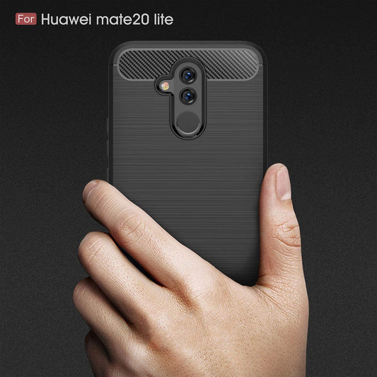 Etui do Huawei Mate 20 Lite, Techsuit, Carbon, Czarny