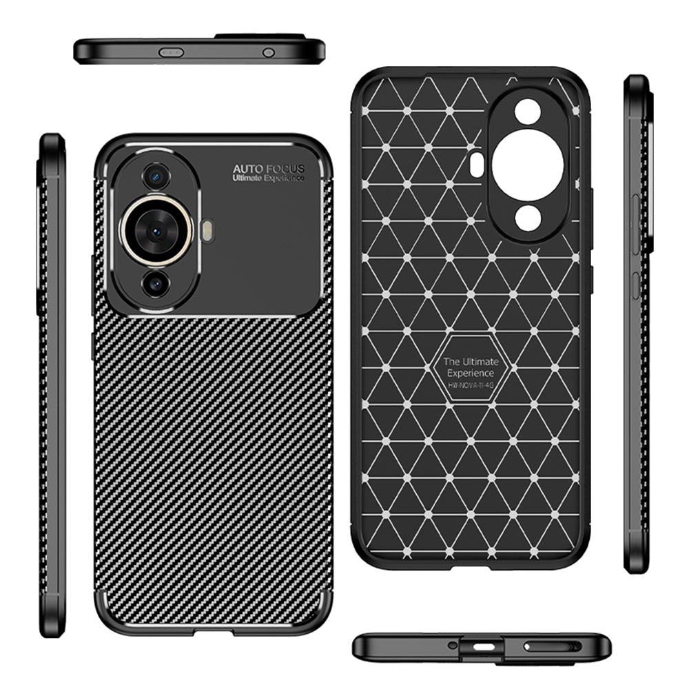 Etui do Huawei nova 12s / nova 11, Techsuit, CarbonFiber, czarne