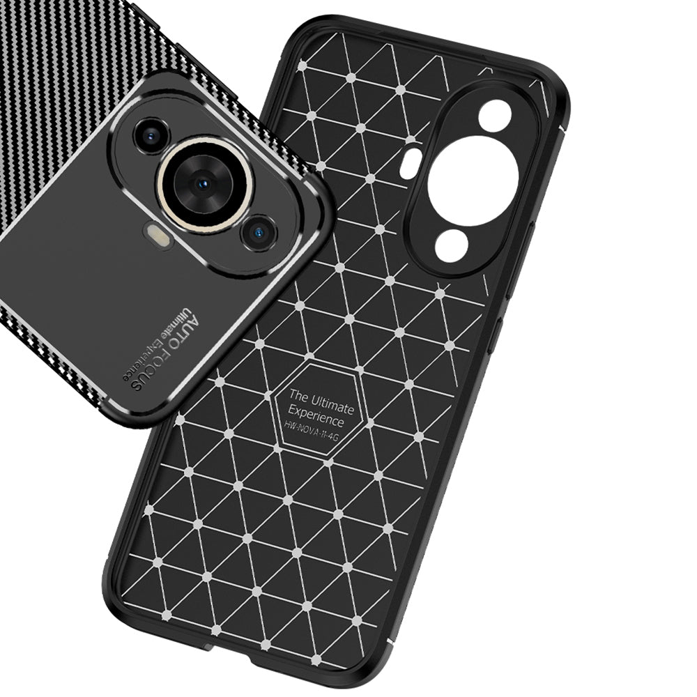 Etui do Huawei nova 12s / nova 11, Techsuit, CarbonFiber, czarne