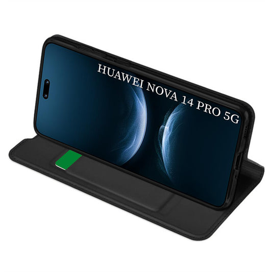 Etui na Huawei nova 14 Pro, Techsuit, Magskin Book, Czarne