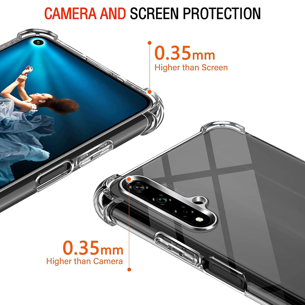 Etui na Huawei nova 5T / Honor 20, Techsuit, odporne na wstrząsy, przezroczyste