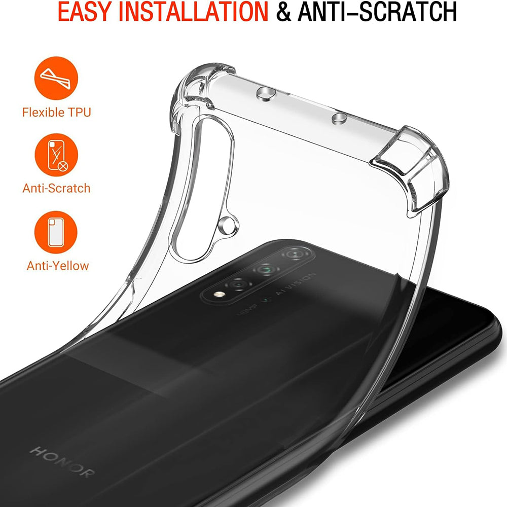 Etui na Huawei nova 5T / Honor 20, Techsuit, odporne na wstrząsy, przezroczyste