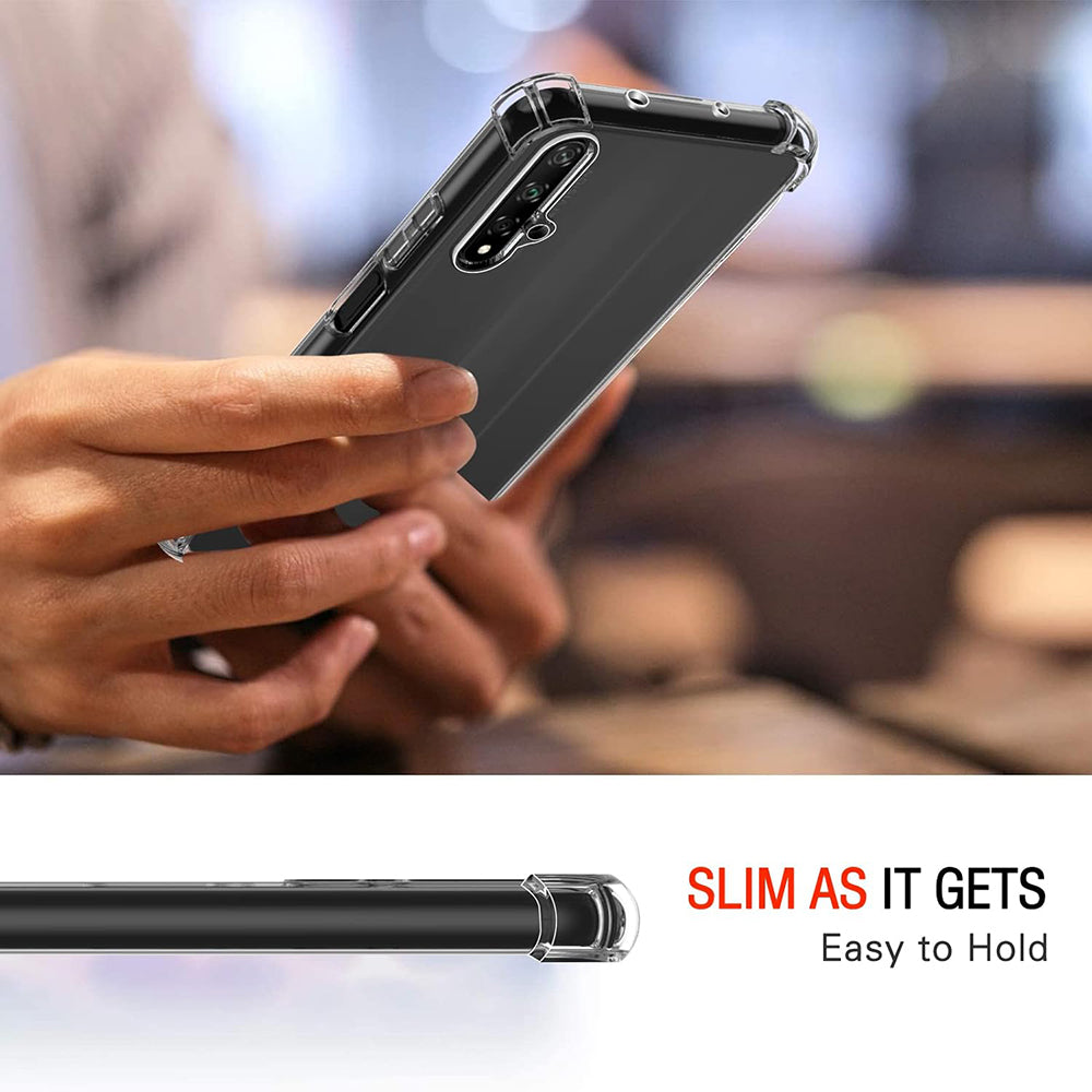 Etui na Huawei nova 5T / Honor 20, Techsuit, odporne na wstrząsy, przezroczyste