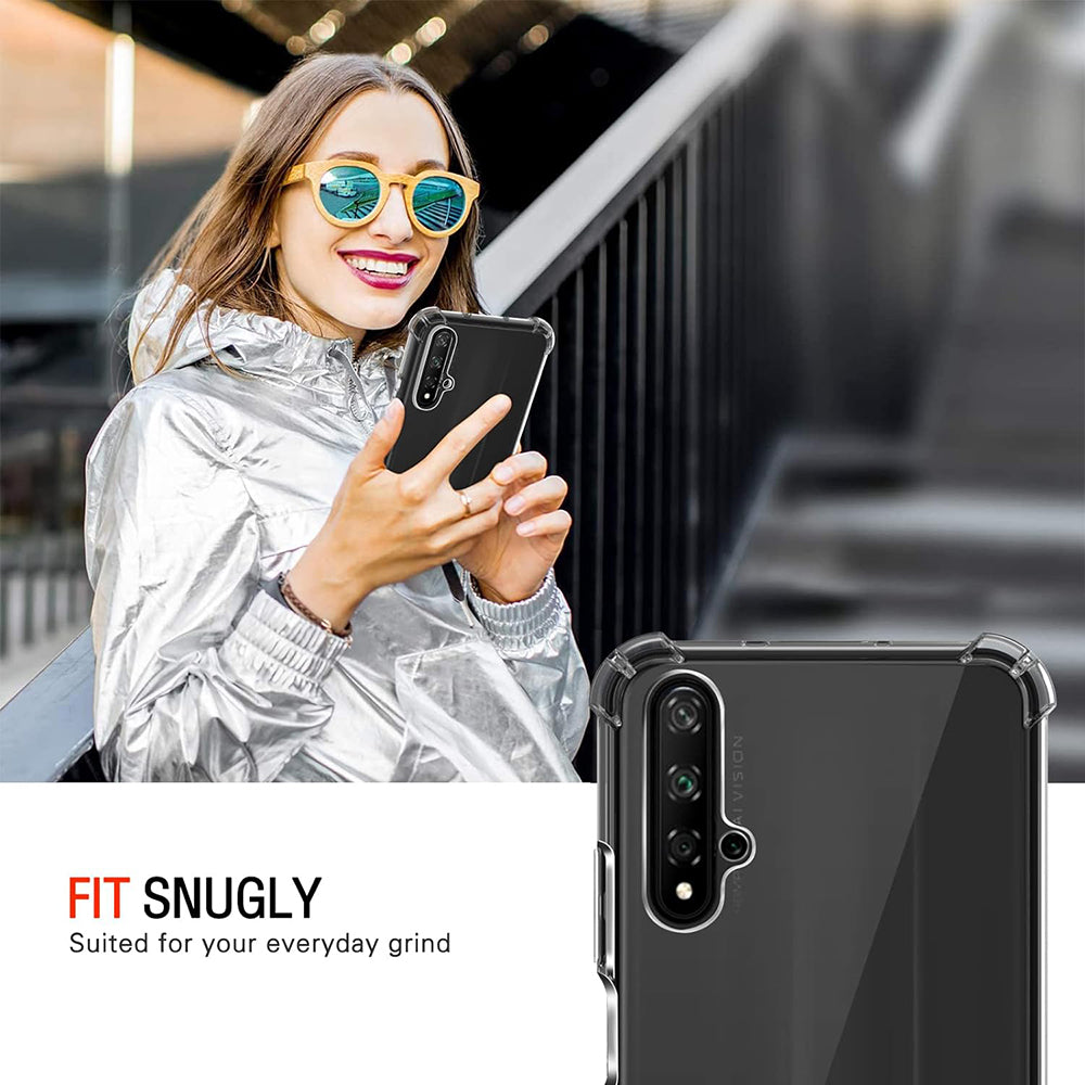 Etui na Huawei nova 5T / Honor 20, Techsuit, odporne na wstrząsy, przezroczyste