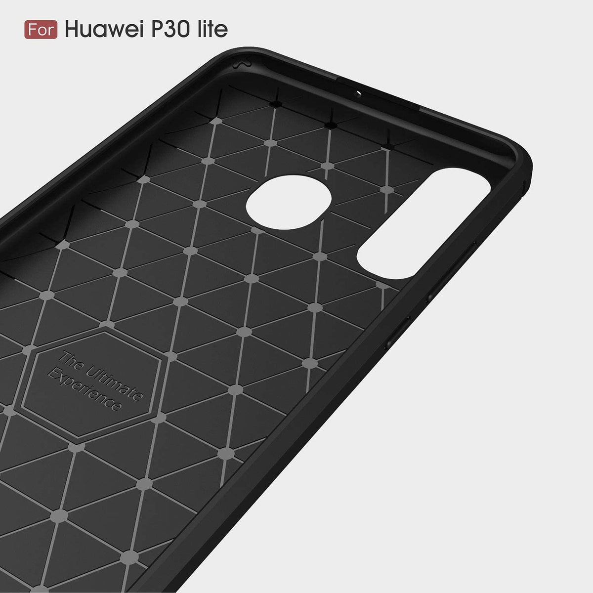 Etui na Huawei P30 lite New Edition / P30 lite, Techsuit, Carbon, Czarny