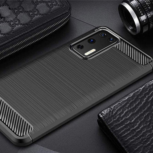 Etui na Huawei P40 Pro, Techsuit, Carbon, Czarny