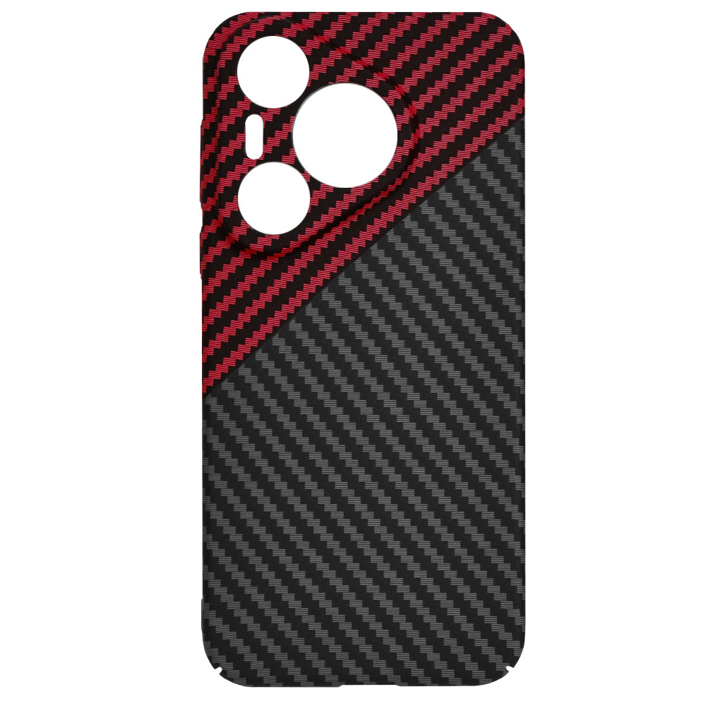 Etui na Huawei Pura 70, Techsuit, Carbonite FiberShell, Czarno-Czerwona