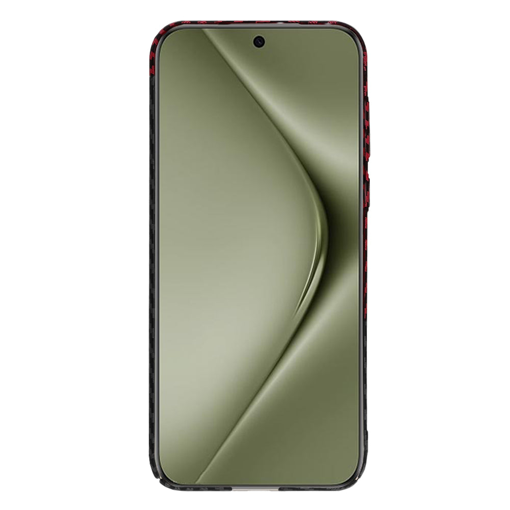 Etui do Huawei Pura 70 Ultra, Techsuit, Carbonite FiberShell, Czarno-Czerwone