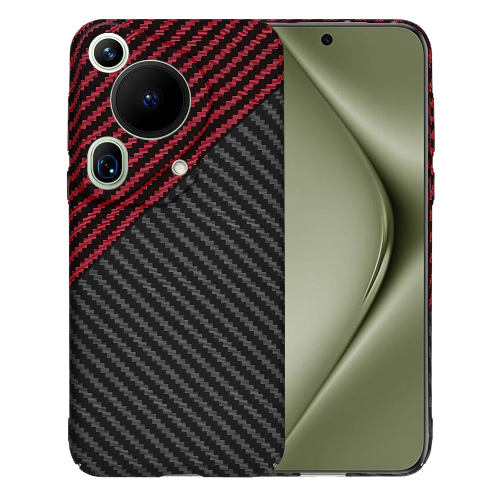 Etui do Huawei Pura 70 Ultra, Techsuit, Carbonite FiberShell, Czarno-Czerwone