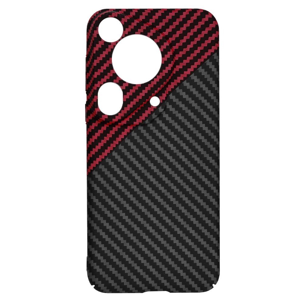 Etui do Huawei Pura 70 Ultra, Techsuit, Carbonite FiberShell, Czarno-Czerwone
