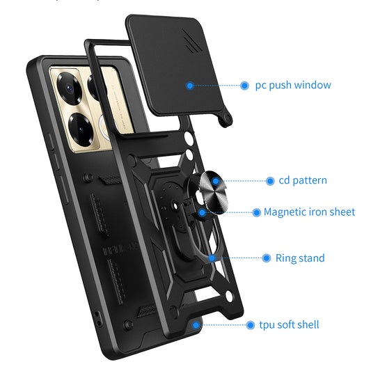 Etui na Infinix Note 40 Pro+, Techsuit, CamShield, Różowe