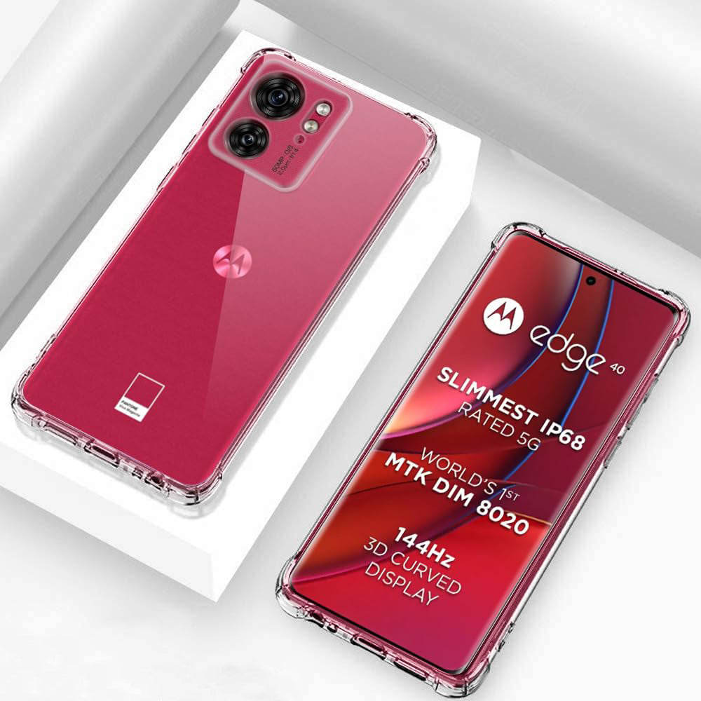 Etui na Motorola Edge (2023) / Edge 40, Techsuit, Przezroczyste odporne na wstrząsy