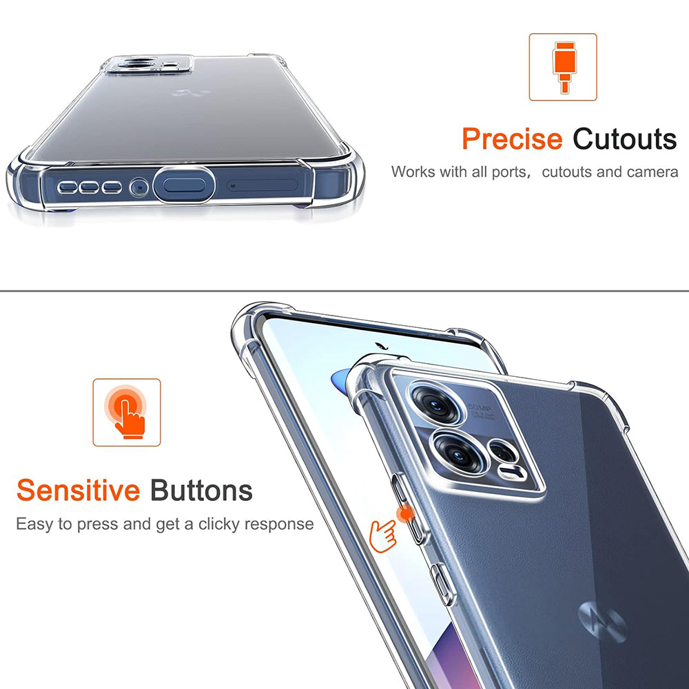 Etui do Motorola Edge 30 Fusion, Techsuit, Shockproof Clear, Przezroczyste