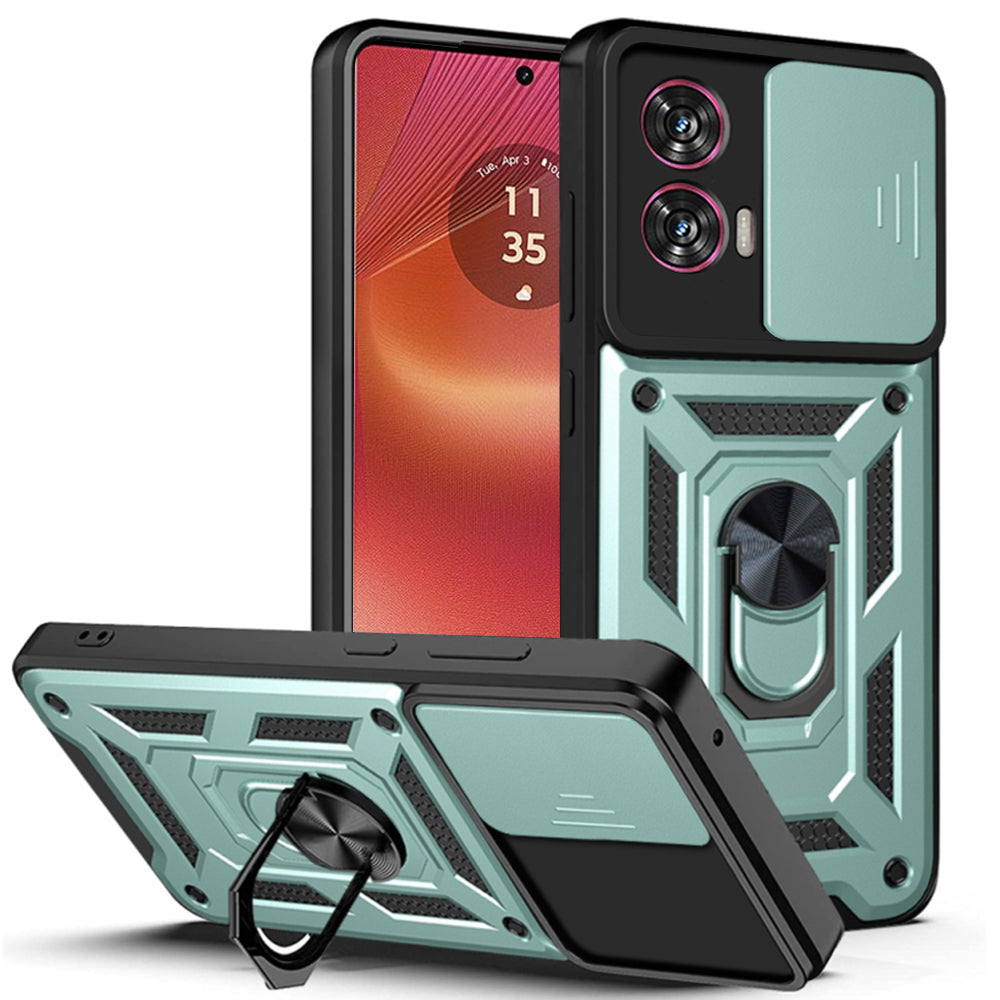 Etui na Motorola Edge 50 Fusion, Techsuit, CamShield, Zielony