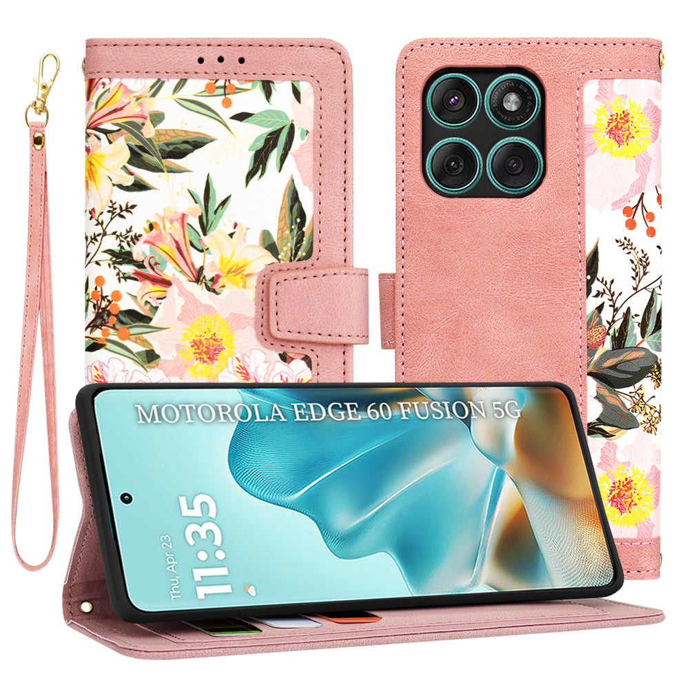 Etui na Motorola Edge 60 Fusion / Edge 60, Techsuit, FlipCraft, różowe