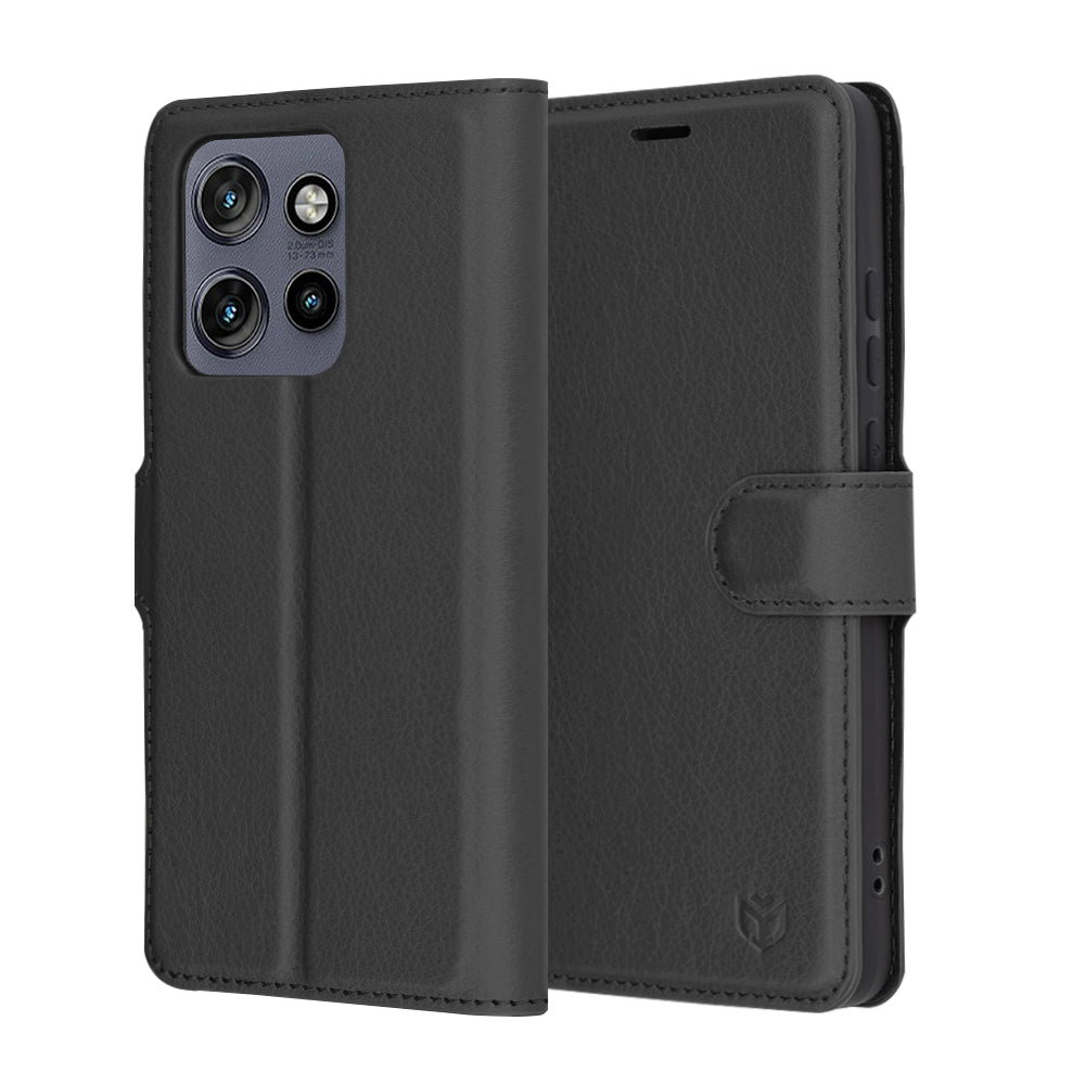Etui na Motorola Edge 60 Neo / Edge 50 Neo, Techsuit, Leather Folio, Czarne