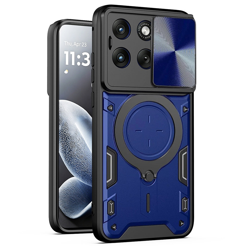 Etui na Motorola Edge 70 Fusion, Techsuit, CamGuard Pro, Niebieskie