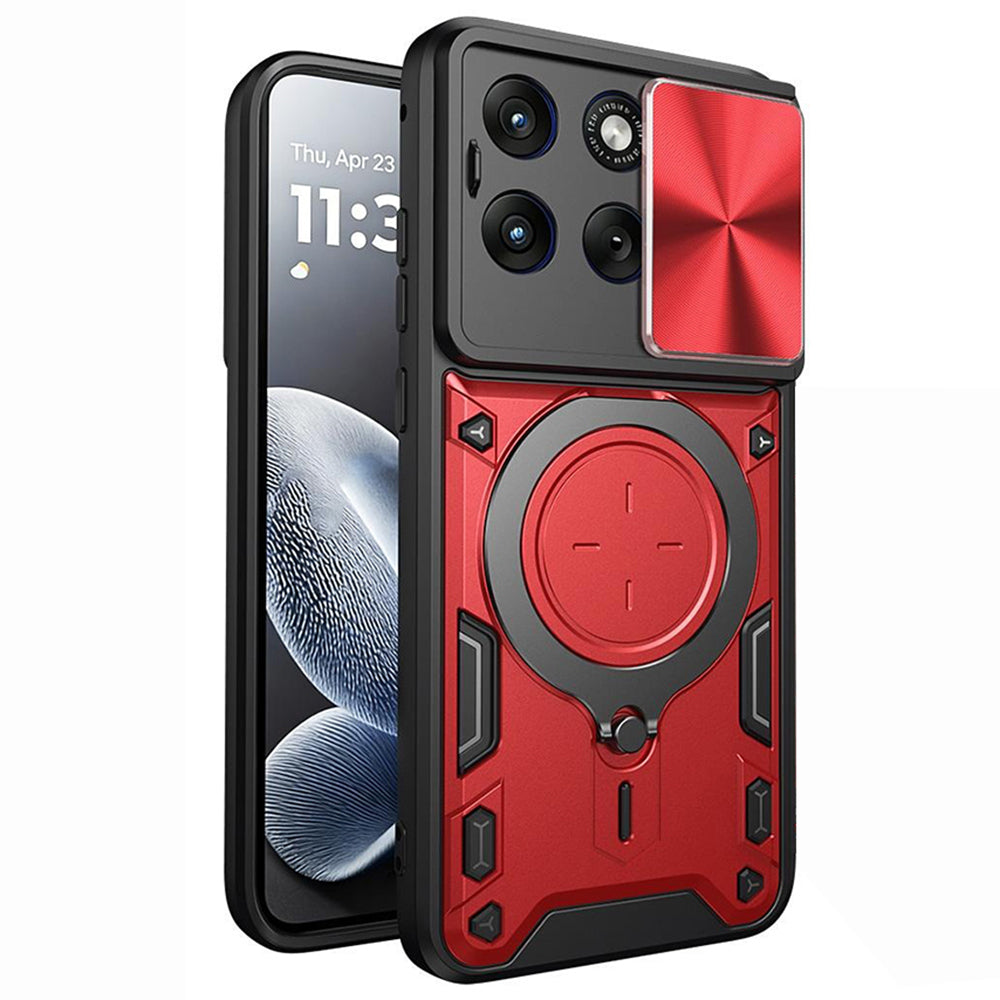 Etui na Motorola Edge 70 Fusion, Techsuit, CamGuard Pro, Czerwony