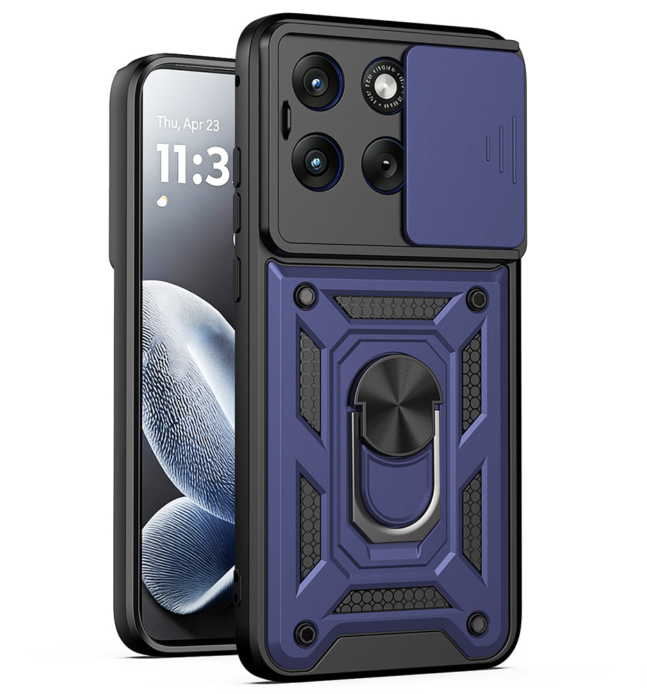 Etui na Motorola Edge 70 Fusion, Techsuit, CamShield, Niebieskie