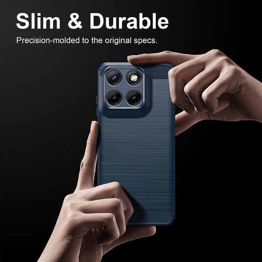 Etui na Motorola Edge 70 Fusion, Techsuit, Carbon, Niebieskie