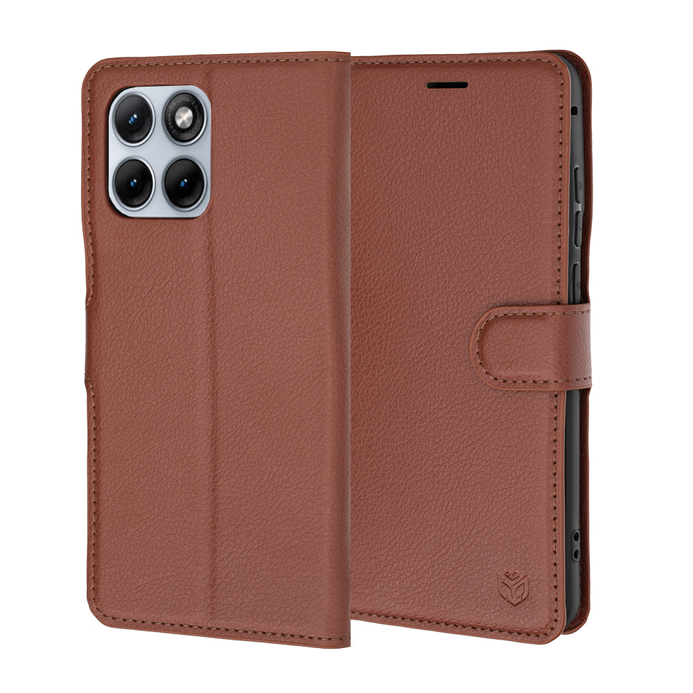 Etui na Motorola Edge 70 Fusion, Techsuit, Leather Folio, Brązowe