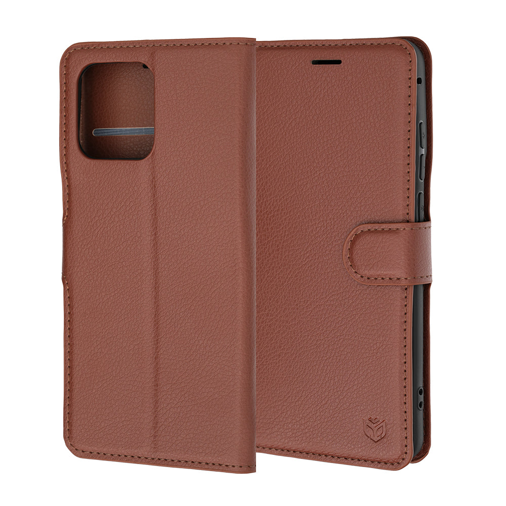 Etui na Motorola Edge 70 Fusion, Techsuit, Leather Folio, Brązowe