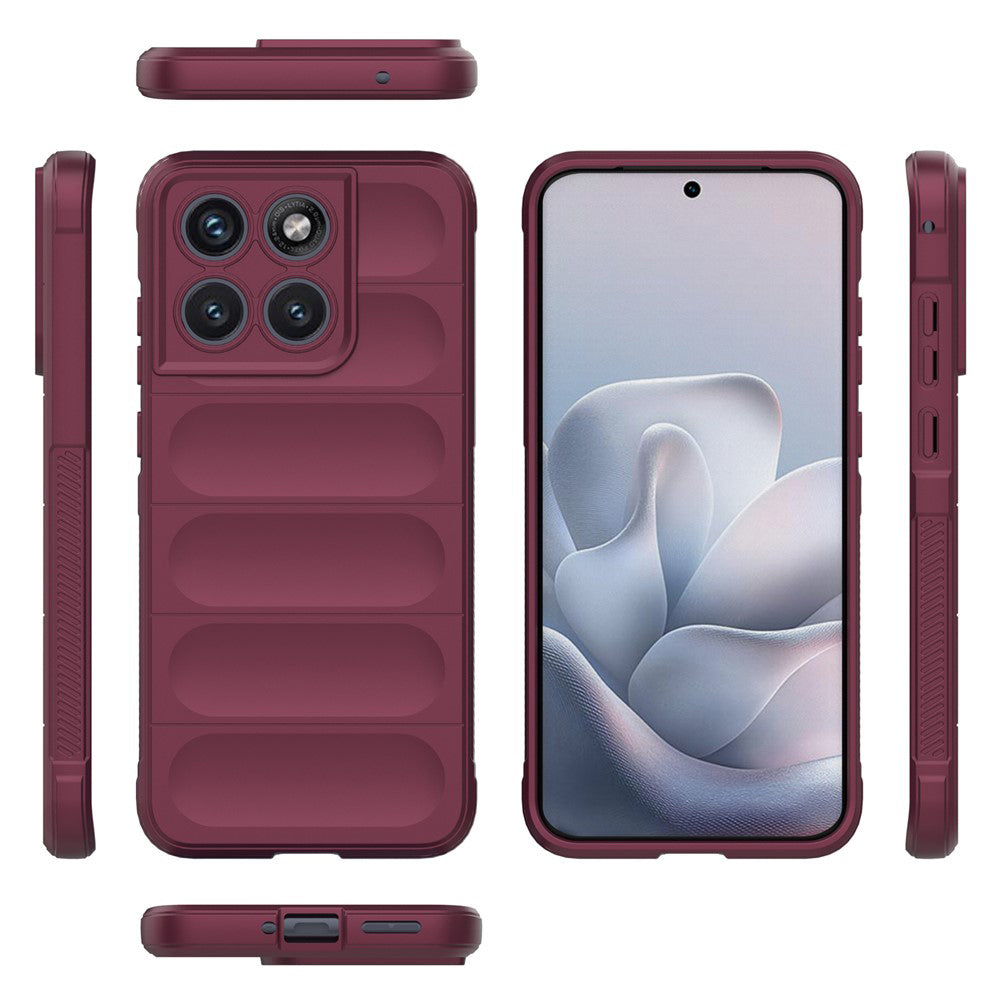 Etui na Motorola Edge 70 Fusion, Techsuit, Magic Shield, Wiśniowy