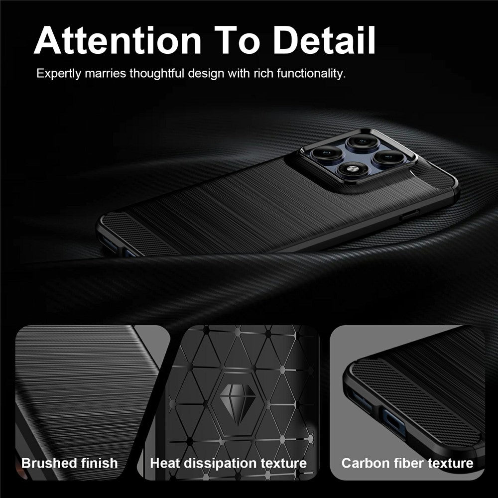 Etui na Motorola Edge 70 Pro, Techsuit, Carbon, Czarny