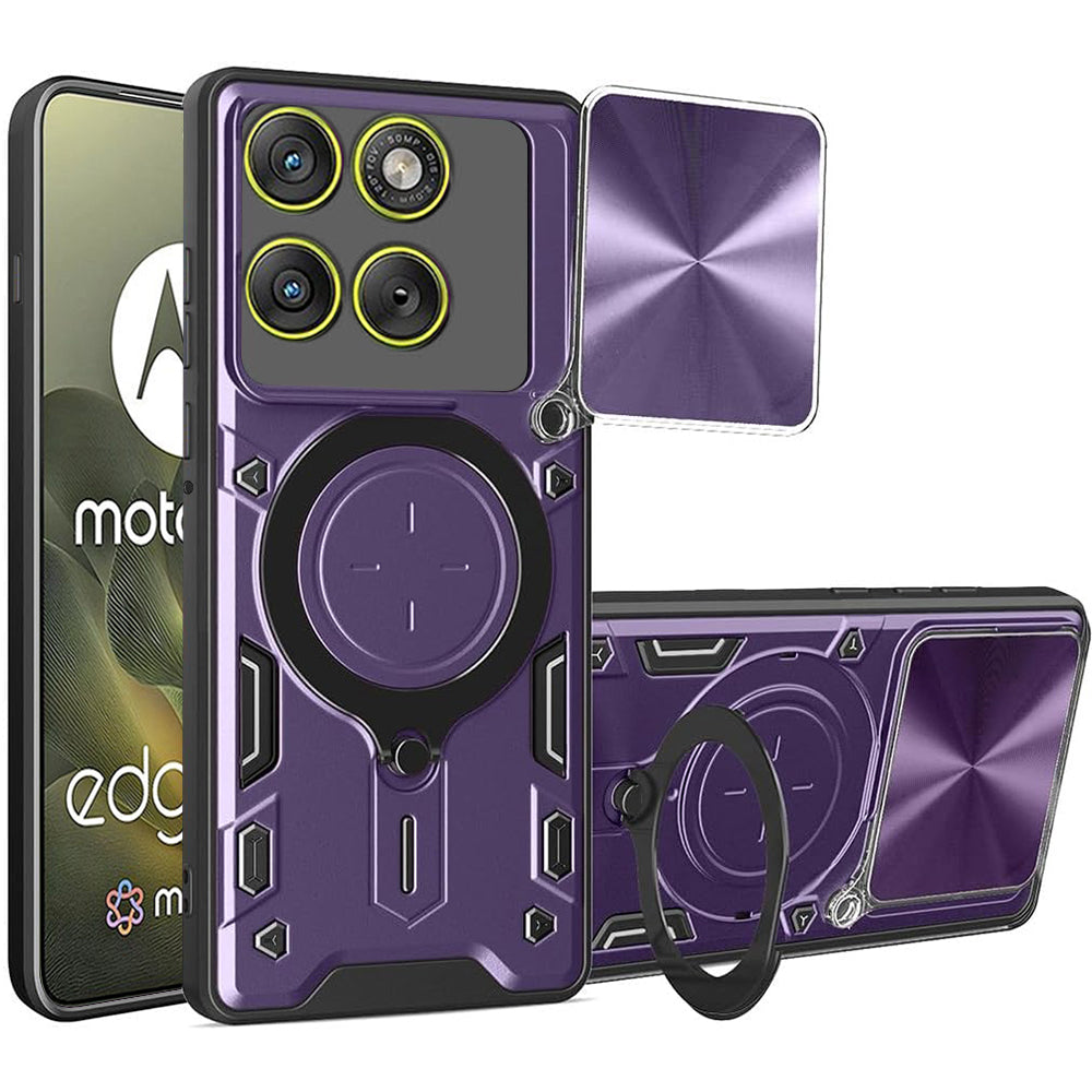 Etui na Motorola Edge 70, Techsuit, CamGuard Pro, Fioletowy