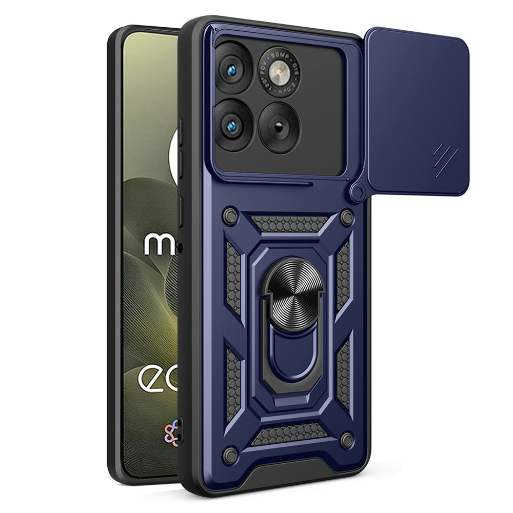 Etui na Motorola Edge 70, Techsuit, CamShield, Niebieskie
