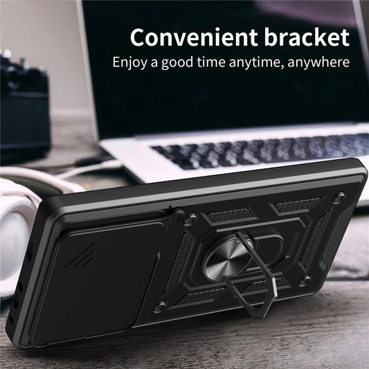 Etui na Motorola Edge 70, Techsuit, CamShield, Niebieskie