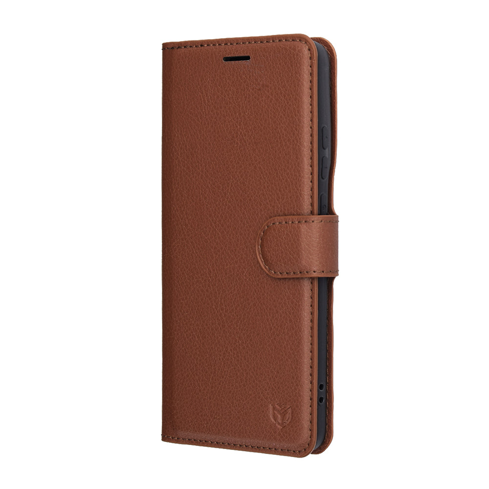 Etui na Motorola Edge 70, Techsuit, Leather Folio, Brązowy