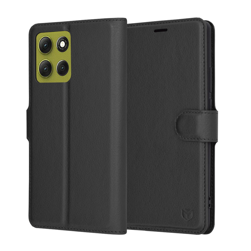 Etui na Motorola Moto G86, Techsuit, Leather Folio, czarne