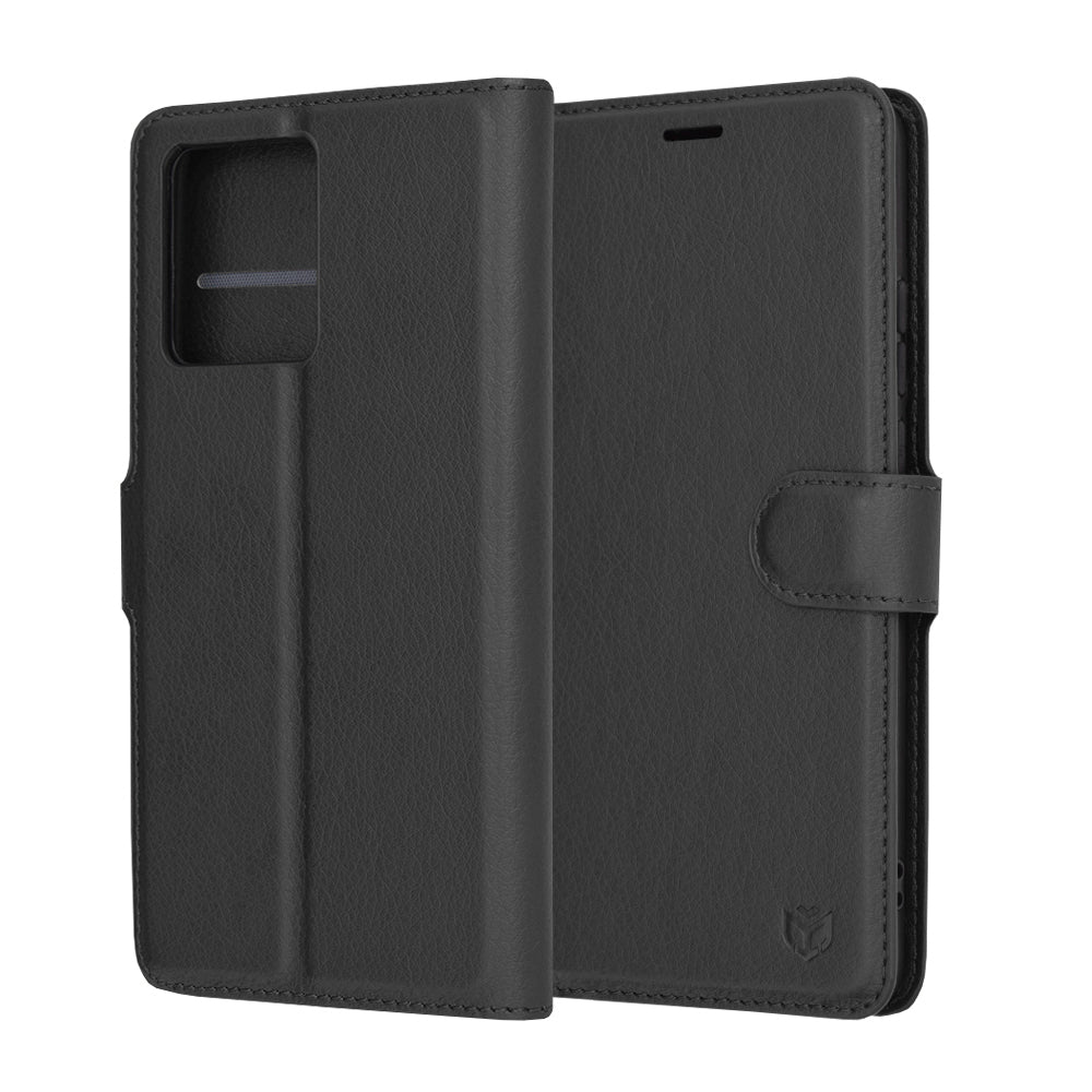 Etui na Motorola Moto G86, Techsuit, Leather Folio, czarne